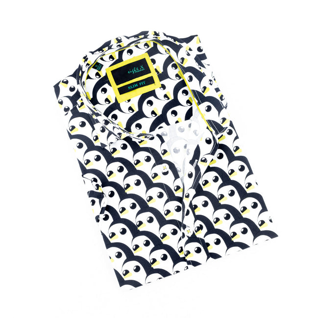 Penguins Short Sleeve Shirt Shirts Eight-X BLACK S