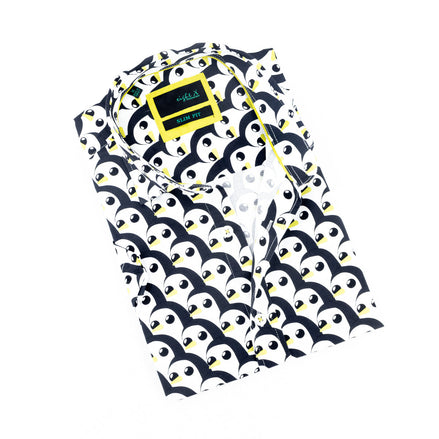 Penguins Short Sleeve Shirt Shirts Eight-X BLACK S