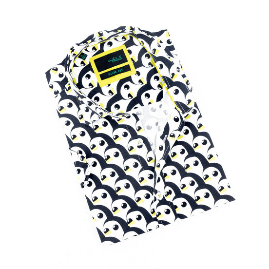 Penguins Short Sleeve Shirt Shirts Eight-X BLACK S