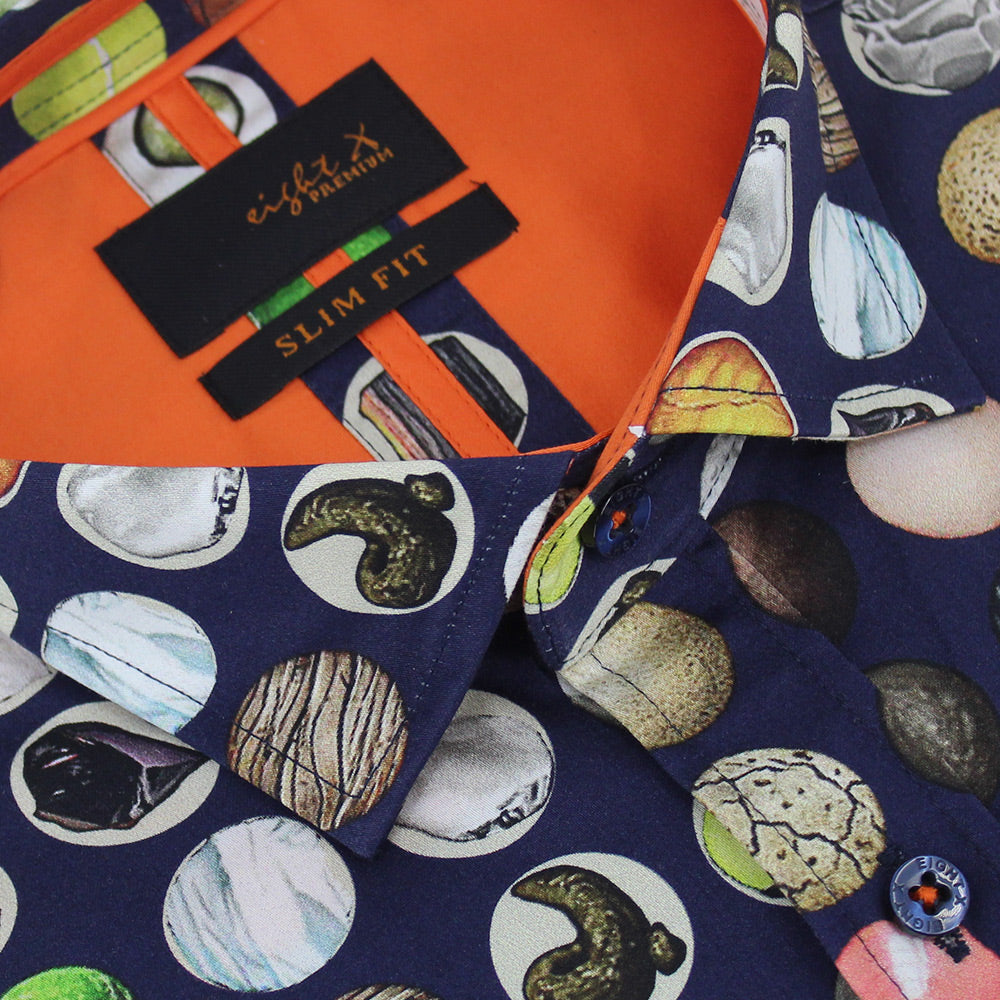 Polka Dot Collage of All Things Circle Button Down Shirt Shirts Eight-X