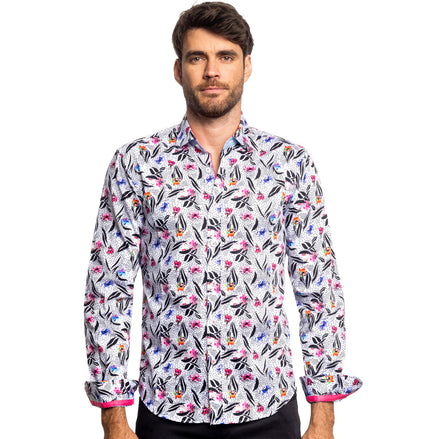 Pop of Pink Button Down Shirt Shirts EightX