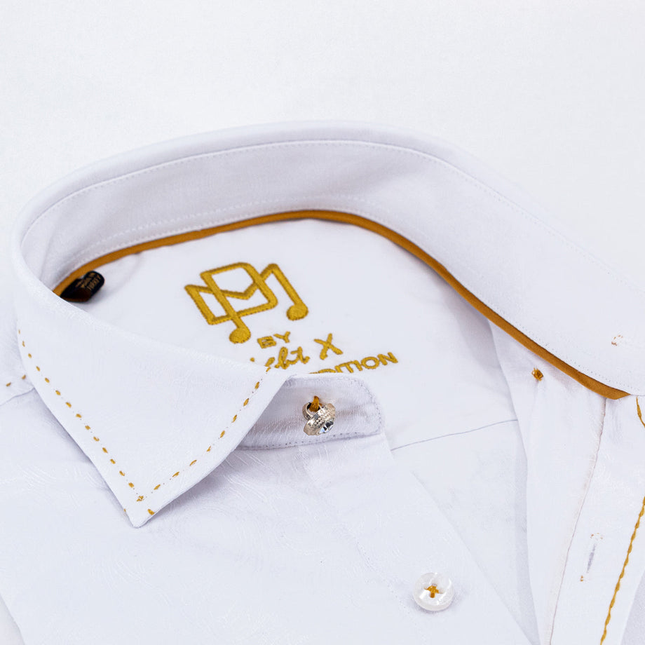 Eight X | Designer Dress Shirts | Ra Jacquard PM Edition Shirt White / 2XL Eight X | Designer Dress Shirts | Ra Jacquard PM Edition Shirt White / 2XL