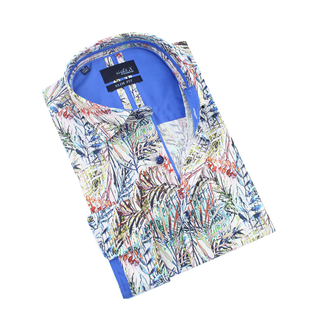 Rain Forest Leaves Button Down Shirt Shirts Eight-X MULTI S