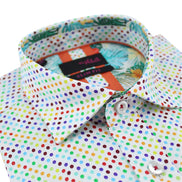 Rainbow Dot Short Sleeve Shirt Shirts Eight-X