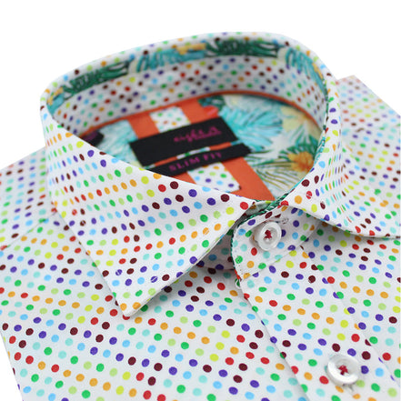 Rainbow Dot Short Sleeve Shirt Shirts Eight-X