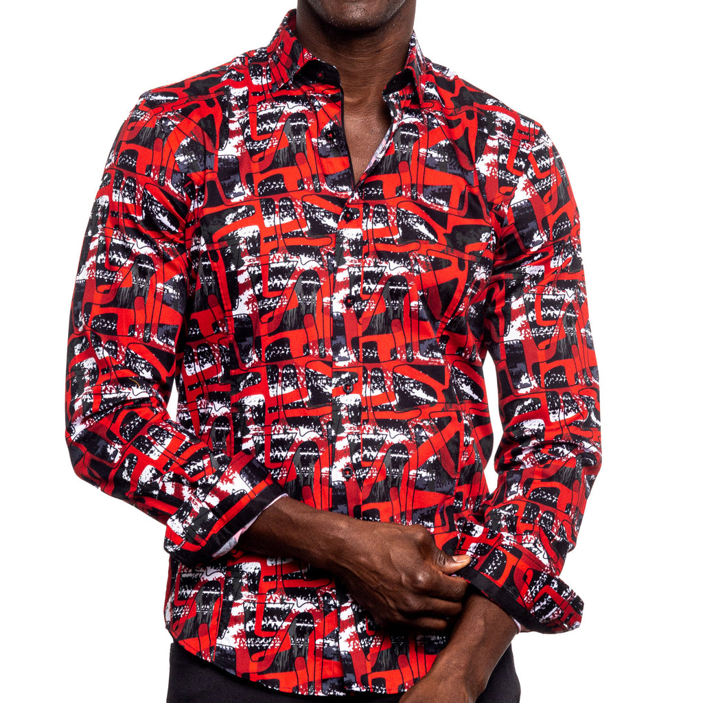 Red Rover PM Edition Button Down Shirt Shirts Eight-X RED S