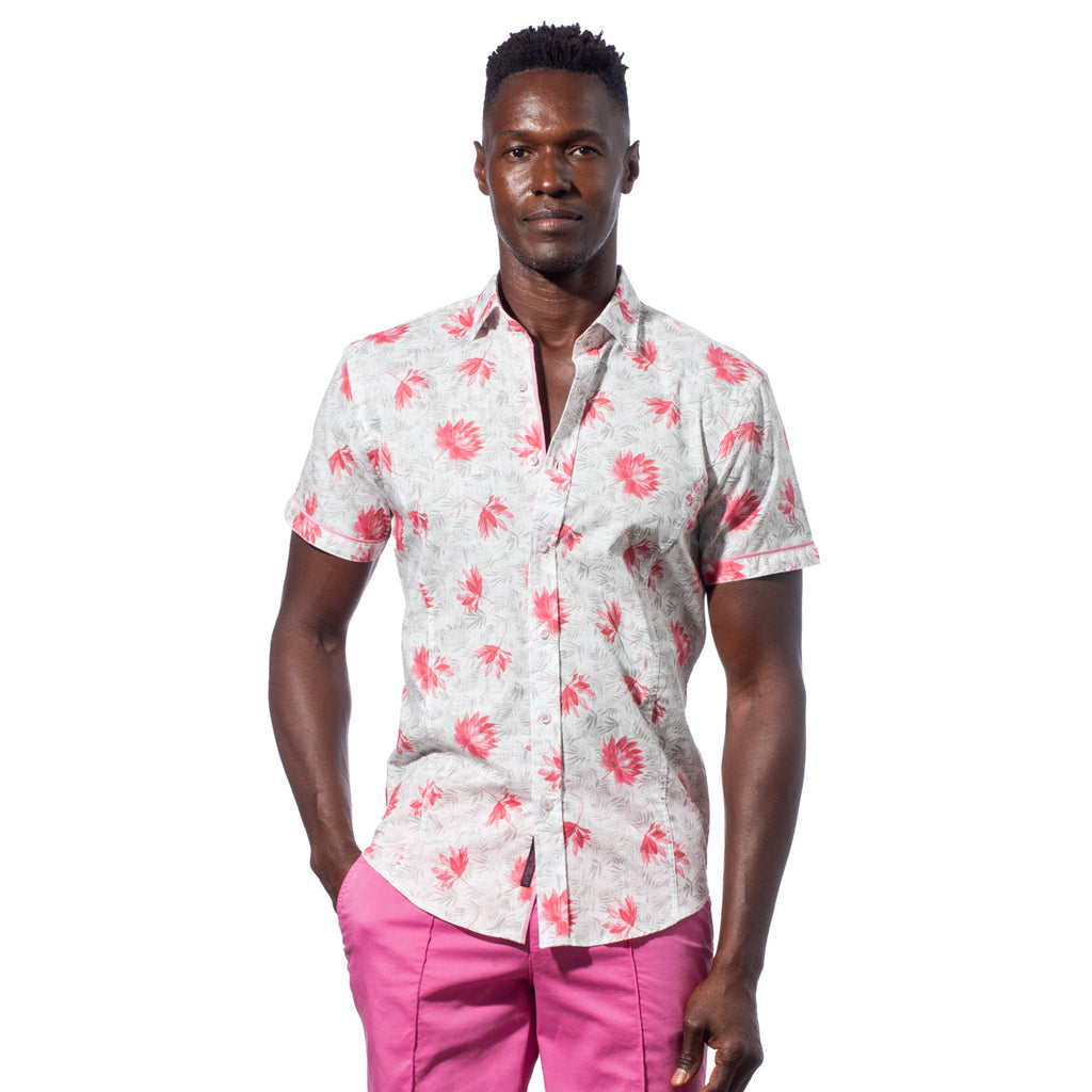 Rose Breeze Linen Short Sleeve Shirt Shirts Eight-X