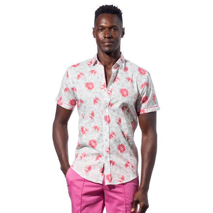 Rose Breeze Linen Short Sleeve Shirt Shirts Eight-X