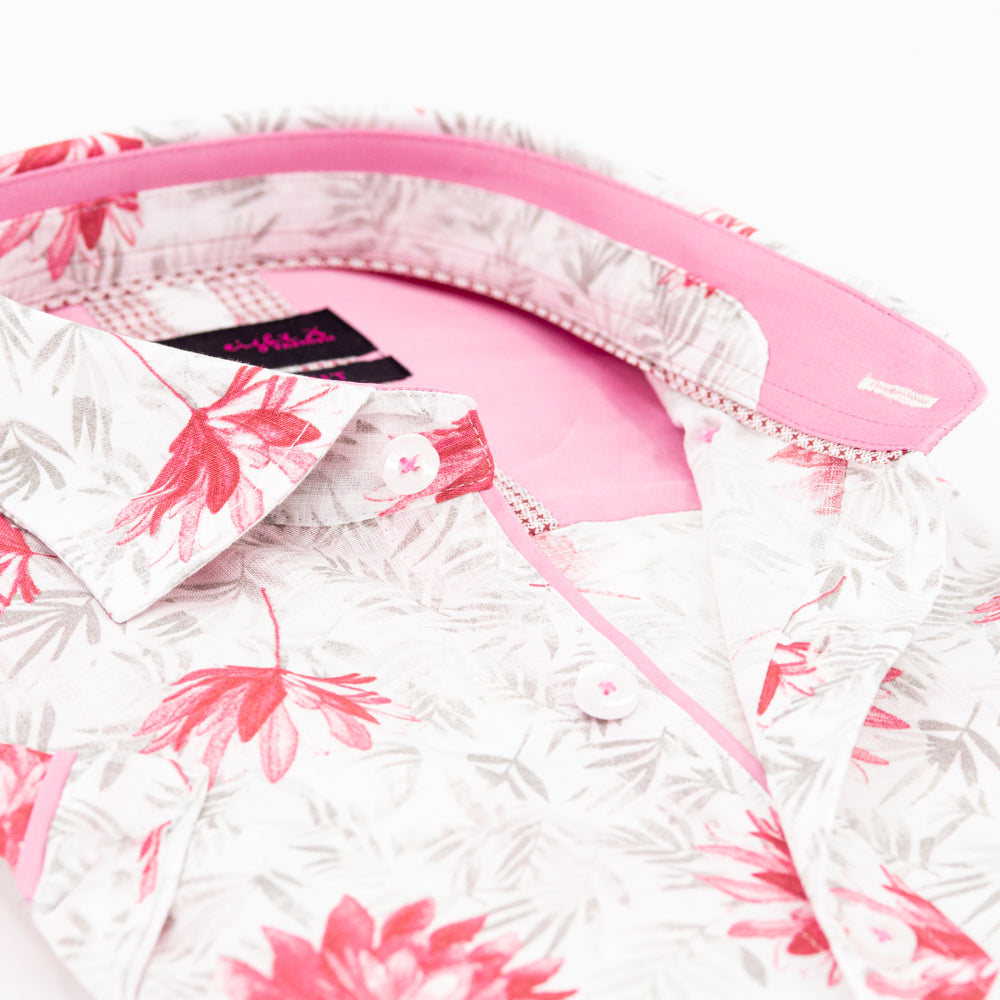 Rose Breeze Linen Short Sleeve Shirt Shirts Eight-X