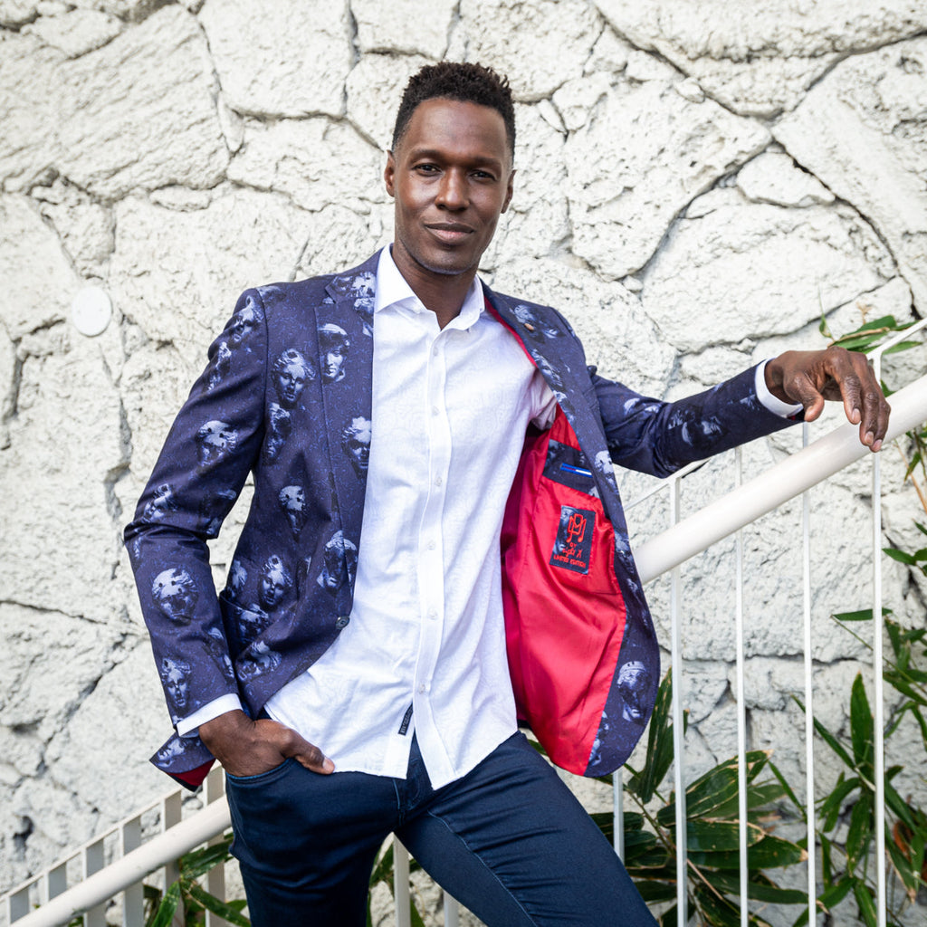 Roses Limited Edition Jacquard Button Down Shirt - White Shirts EightX