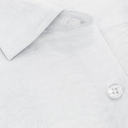 Roses Limited Edition Jacquard Button Down Shirt - White Shirts EightX