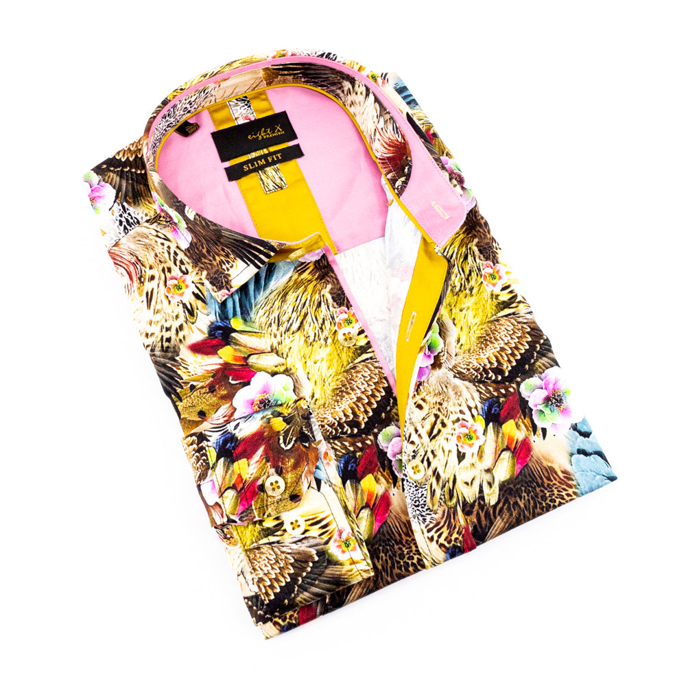 Shaman's Stare Button Down Shirt Shirts EightX MULTI S