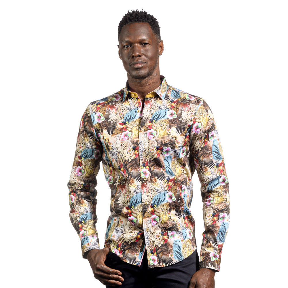 Shaman's Stare Button Down Shirt Shirts EightX
