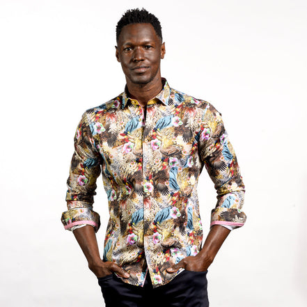 Shaman's Stare Button Down Shirt Shirts EightX