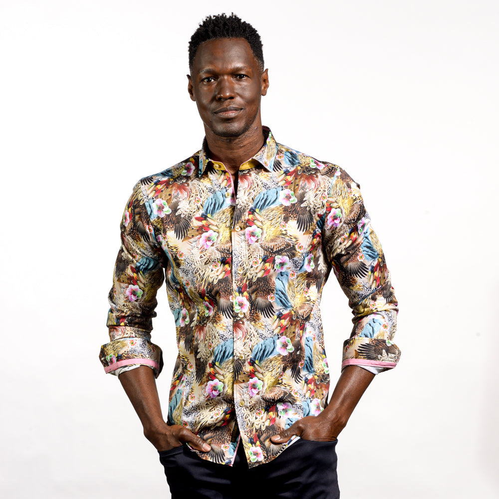 Shaman's Stare Button Down Shirt Shirts EightX