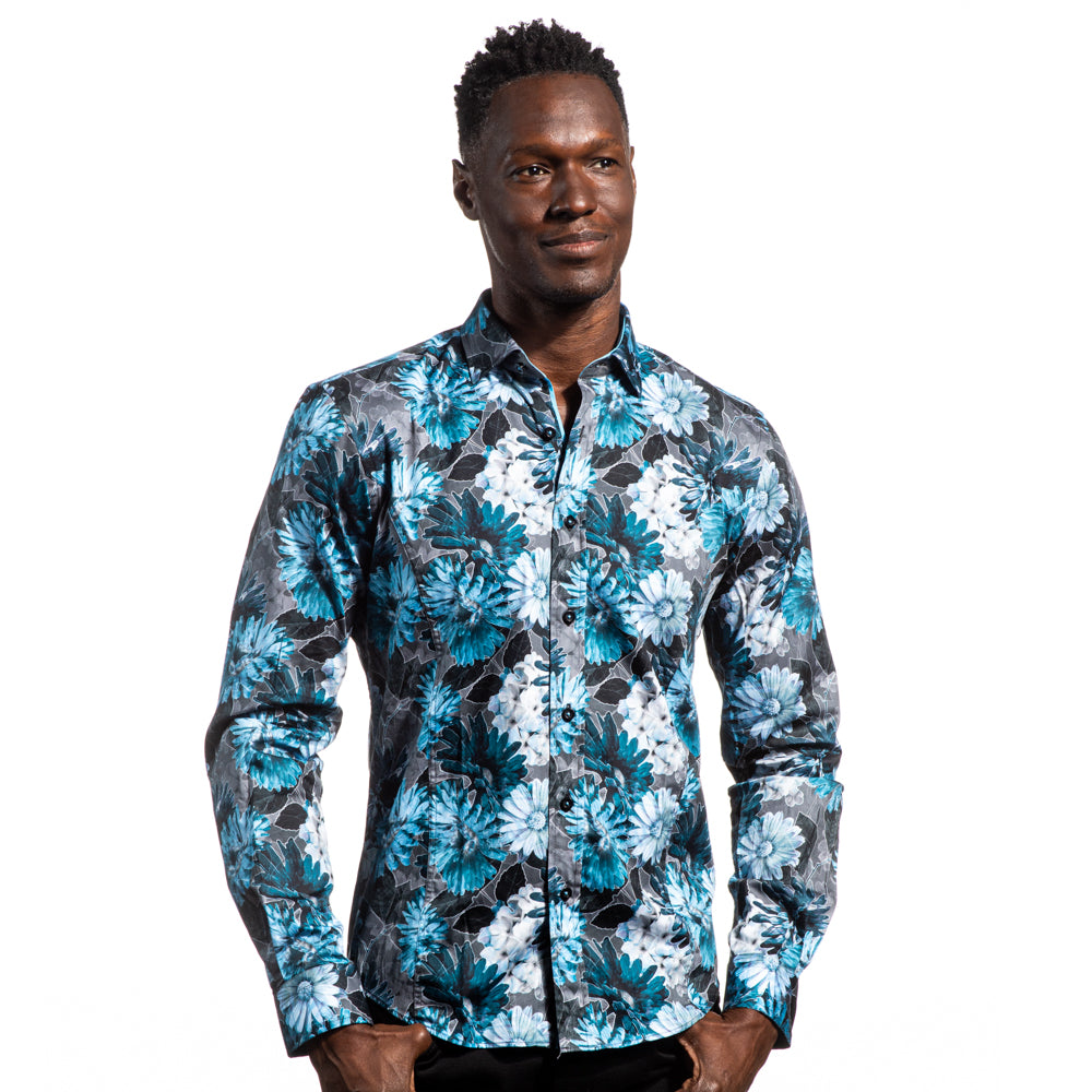 Silver Comeback Button Down Shirt Shirts EightX