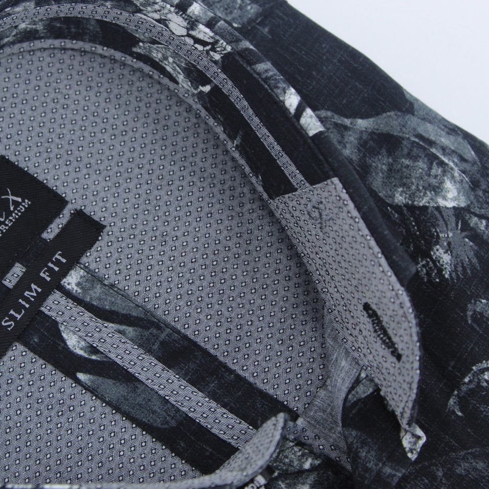 Silver Palms and Flowers Button Down Shirt Shirts Eight-X