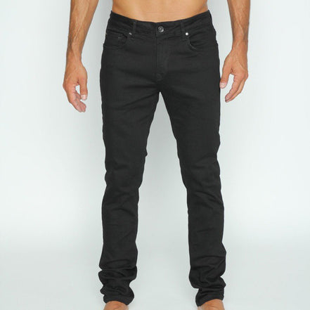 Slim Fit Stretch Black Denim Jeans #EIG-36 Jeans Eight-X