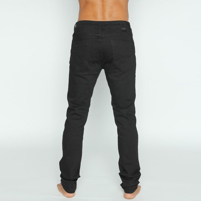 Slim Fit Stretch Black Denim Jeans #EIG-36 Jeans Eight-X