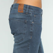Slim Fit Stretch Faded Dark Denim Jeans #EIG-37 Jeans Eight-X