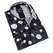 Spotlight on Paisley Button Down Shirt Shirts EightX BLACK S