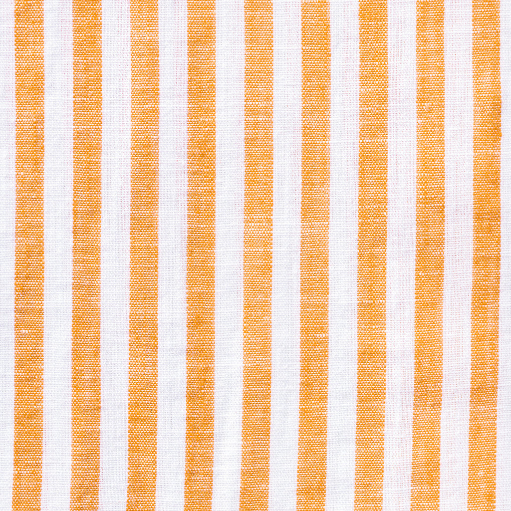 Stanford Stripe FROG Linen Shirt - Orange Shirts EightX