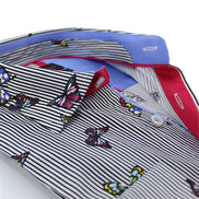 Stripes and Butterflies Button Down Shirt Shirts Eight-X