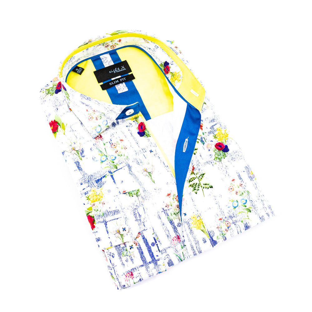 Summer Garden Button Down Shirt Shirts EightX MULTI S