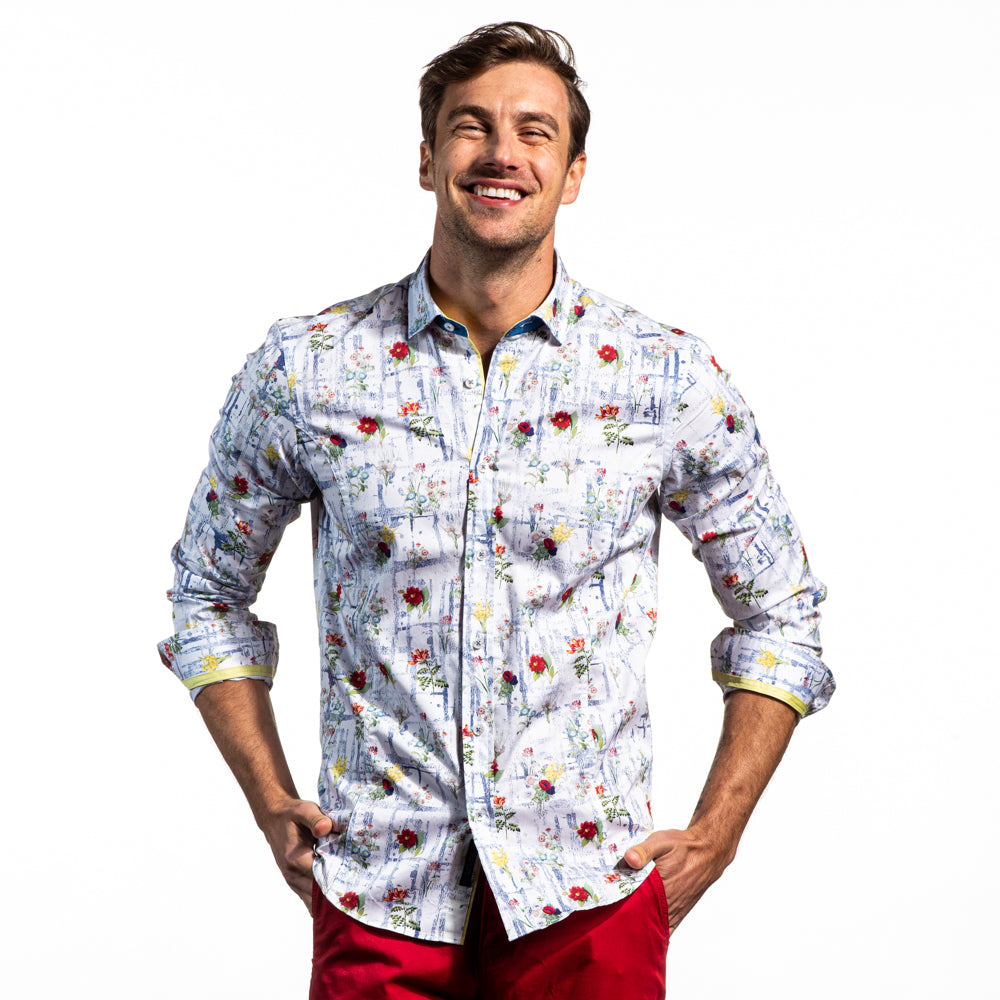 Summer Garden Button Down Shirt Shirts EightX