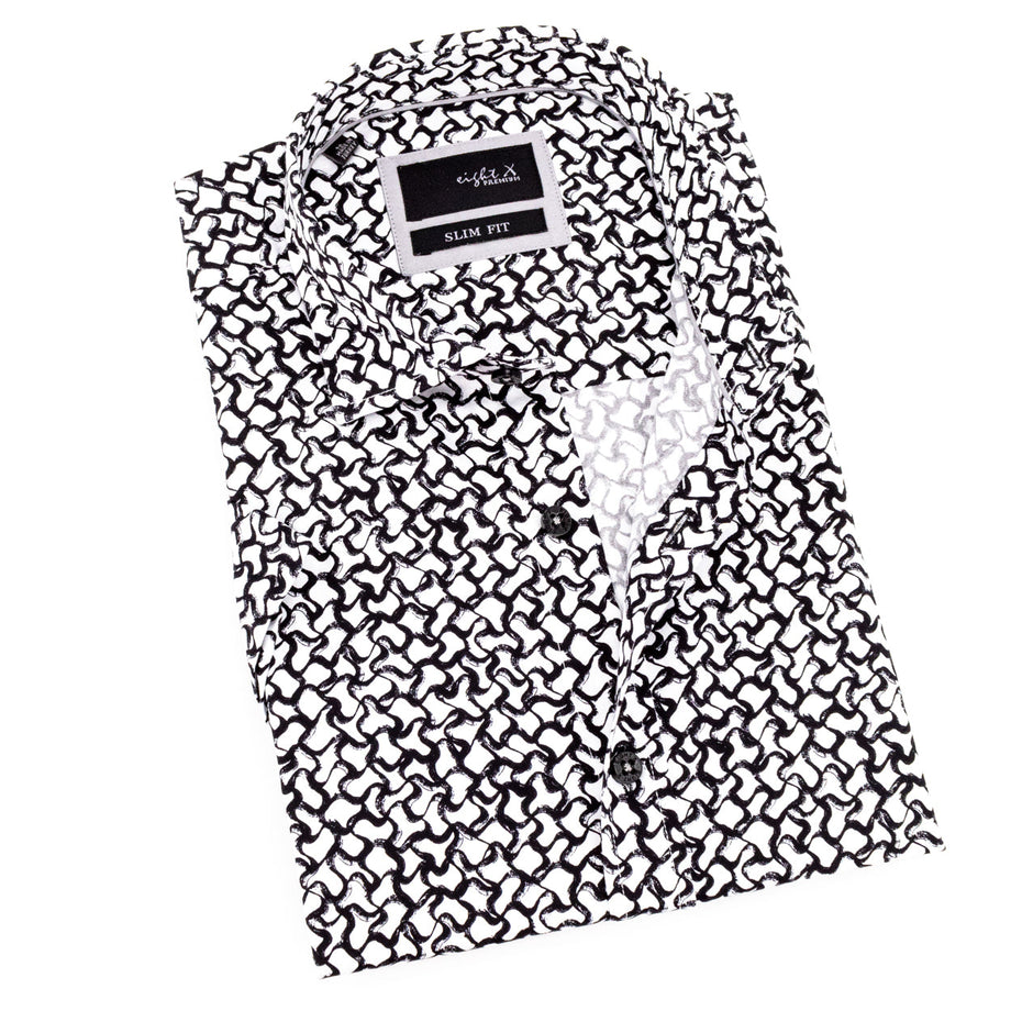 magnetic dress shirt Mineral Adult Magnetic Closure Casual Short-Sleeve Shirt Mineral / Small