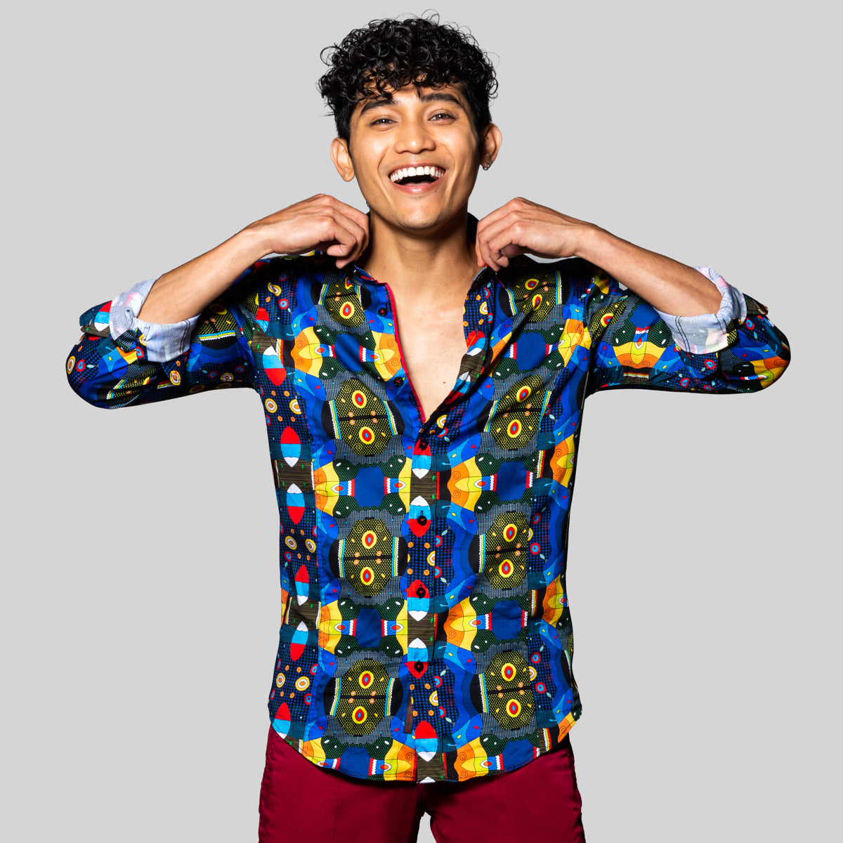 The 5th Dimension Button Down Shirt Shirts EightX MULTI S
