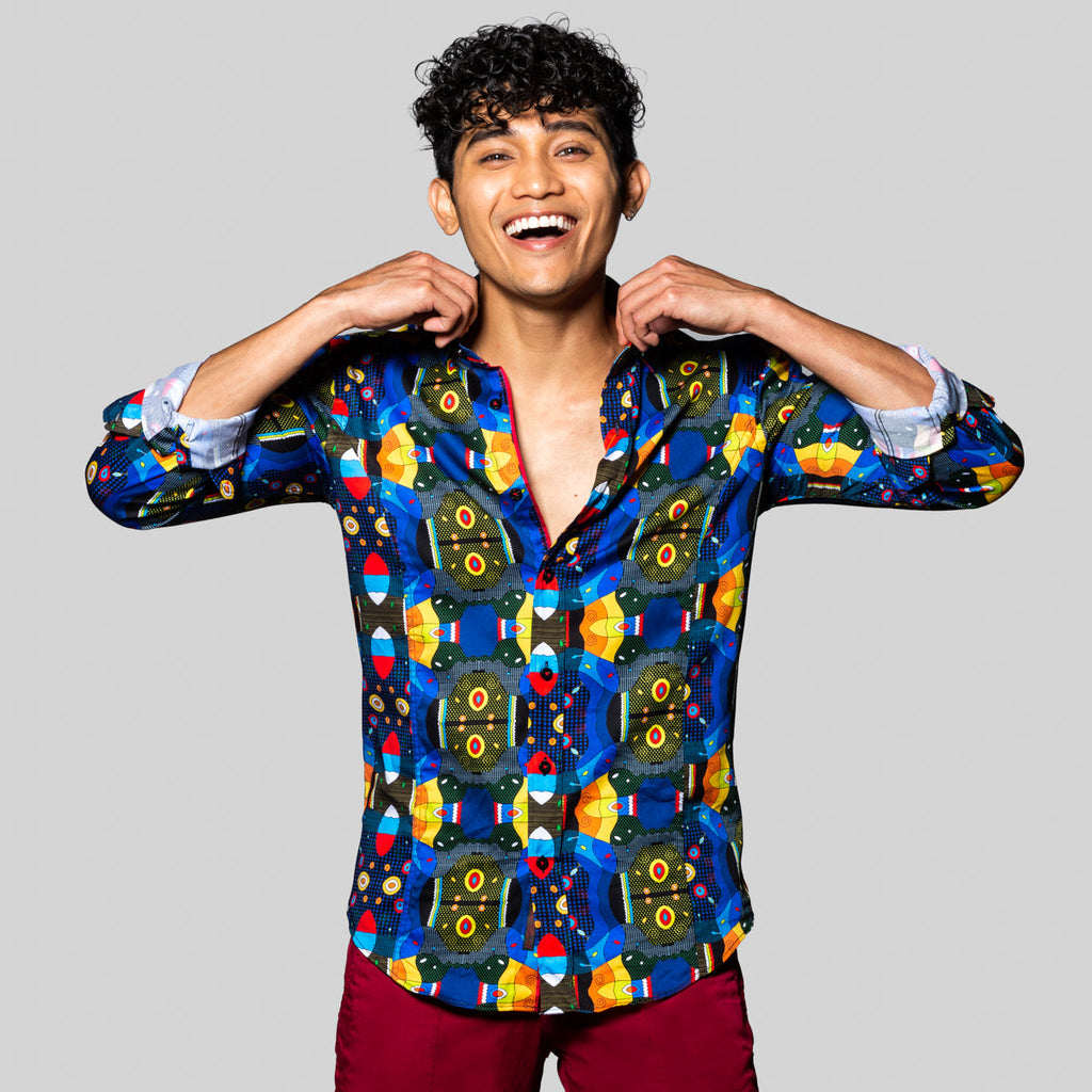 The 5th Dimension Button Down Shirt Shirts EightX MULTI S