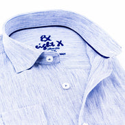 The Boardwalk Linen Button Down Shirt - Ocean Blue Shirts Eight-X
