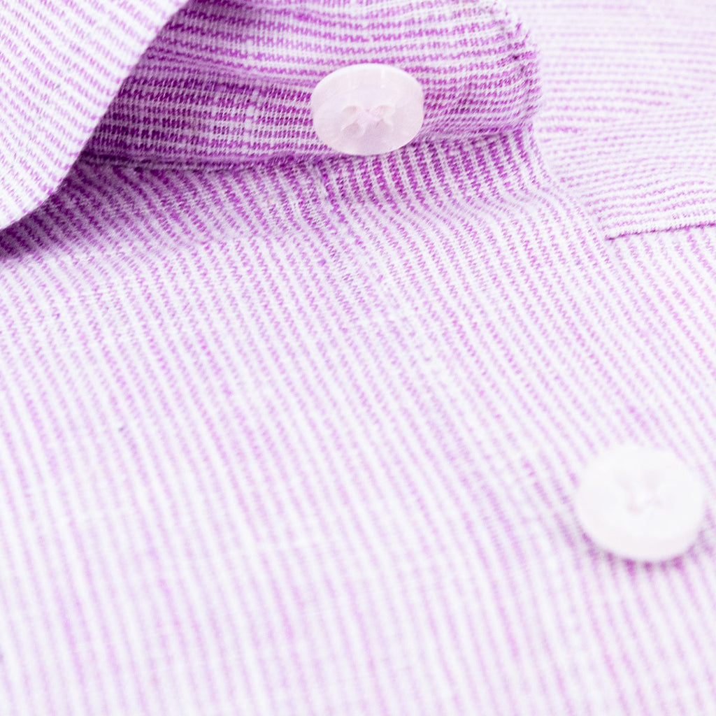 The Boardwalk Linen Button Down Shirt - Sunset Pink Shirts Eight-X