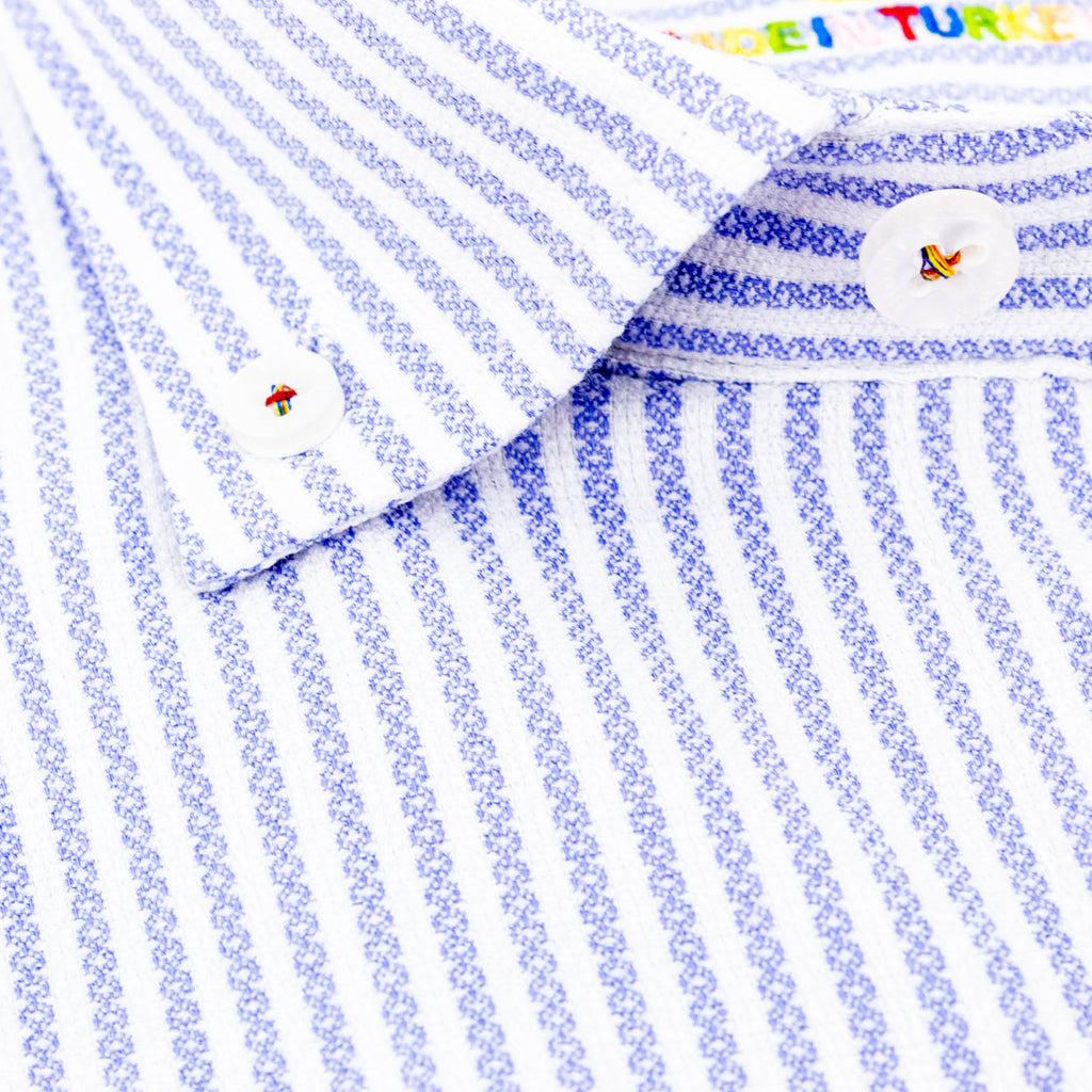 The Softest Stripe - Colores Edition FROG Shirt - Dusk Blue Shirts EightX