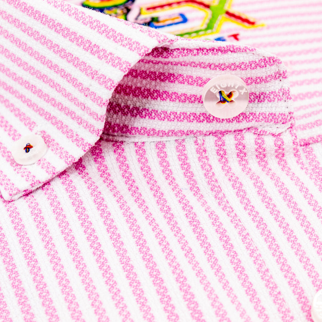The Softest Stripe - Colores Edition FROG Shirt - Pink Shirts EightX