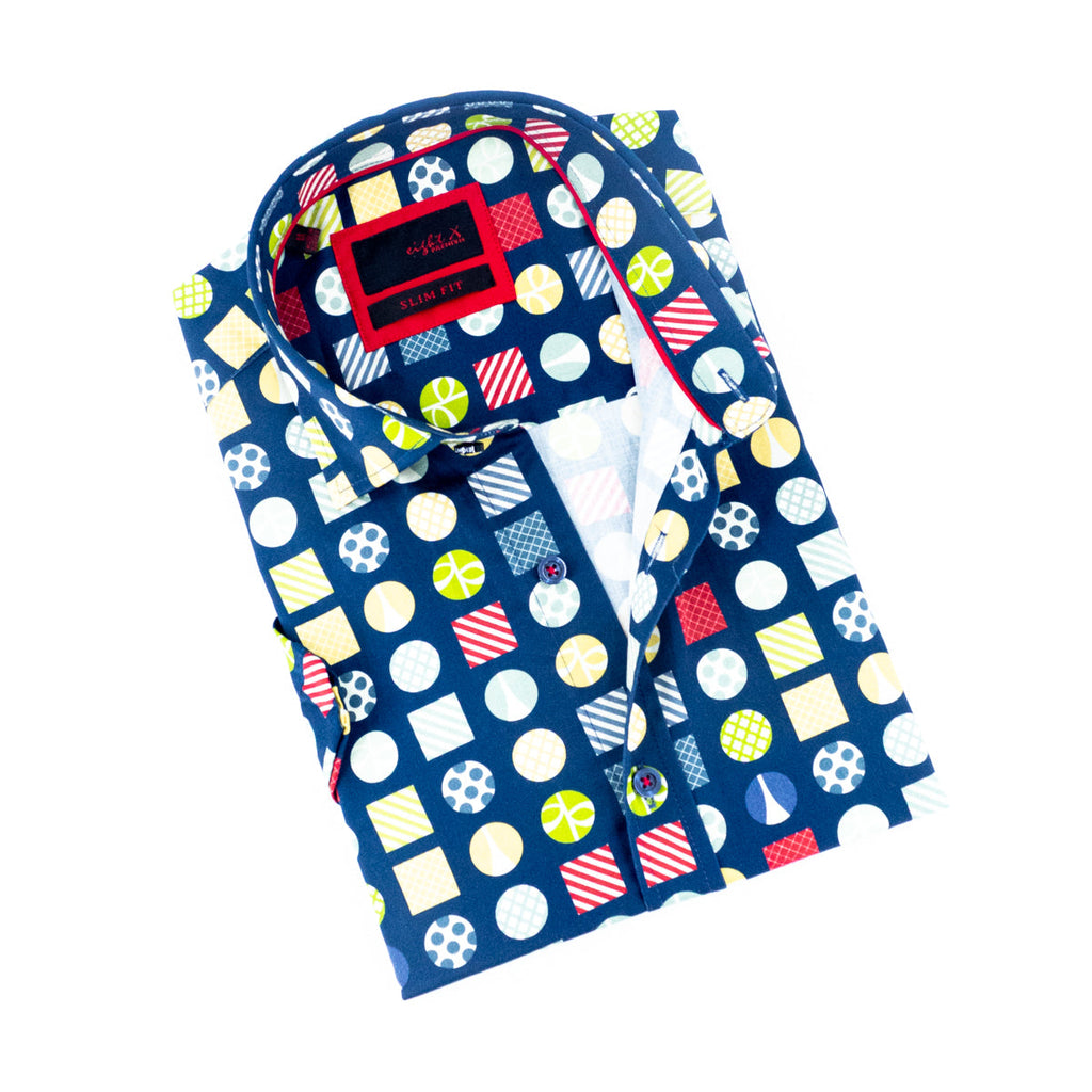 This & That Short Sleeve Shirt Shirts Eight-X NAVY S