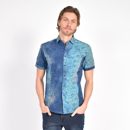 Tiger lily Watercolor Short Sleeve Shirt Shirts Eight-X
