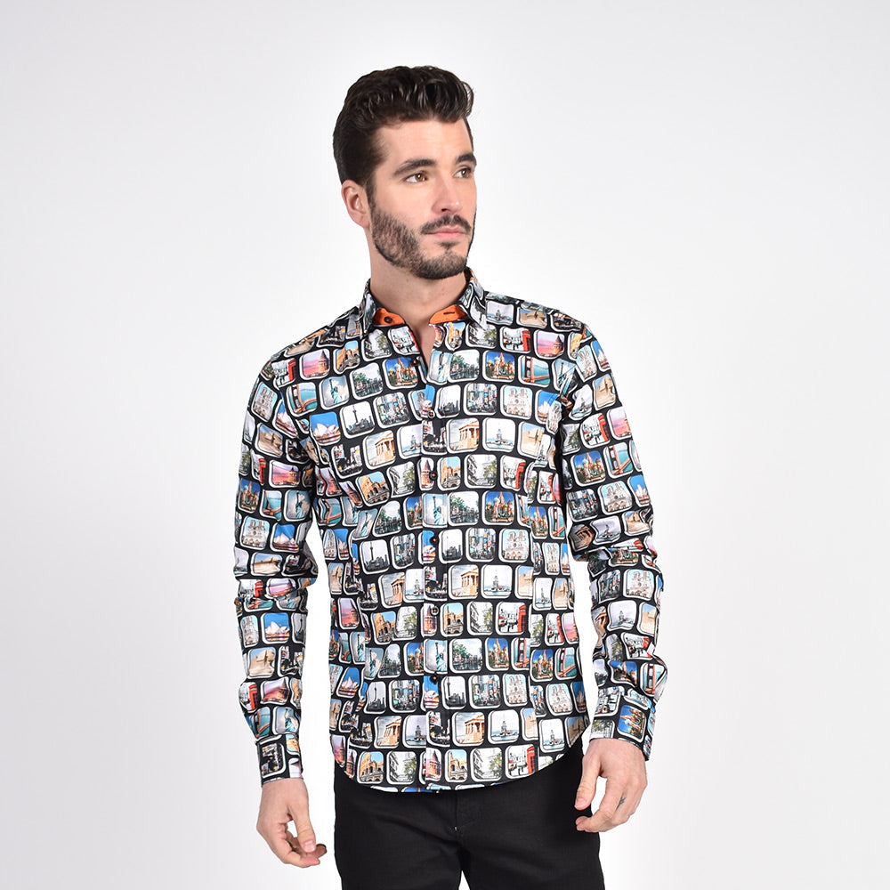 Travel Destination Button Down Shirt Shirts Eight-X