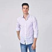 Triangular Button Down Jacquard Shirt Shirts Eight-X