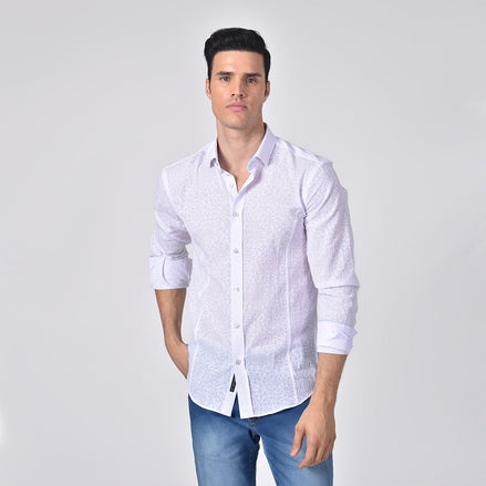 Triangular Button Down Jacquard Shirt Shirts Eight-X
