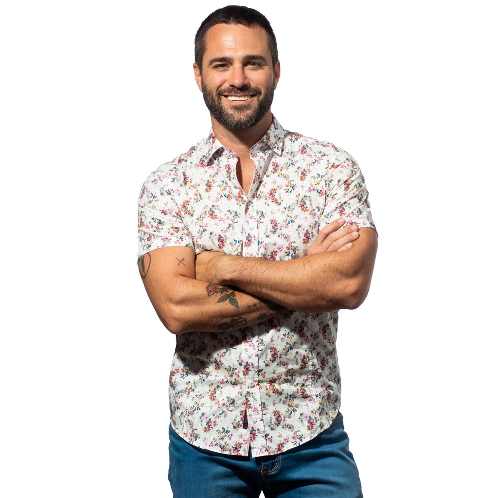 Vintage Blossom Short Sleeve Shirt Shirts Eight-X