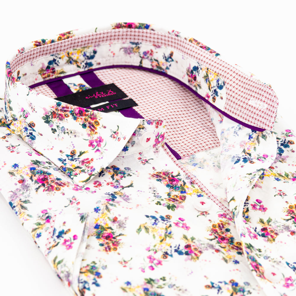 Vintage Blossom Short Sleeve Shirt Shirts Eight-X