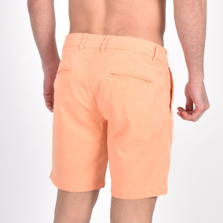 Orange Slim Fit Jacquard Shorts Chino Shorts Eight-X