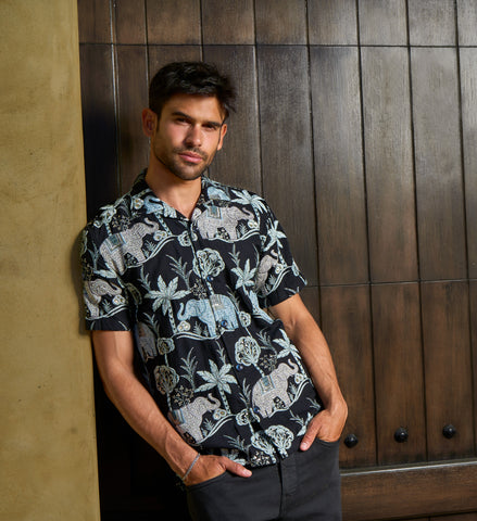 Sundara Artisan Short Sleeve Button Up Shirt Eight-X