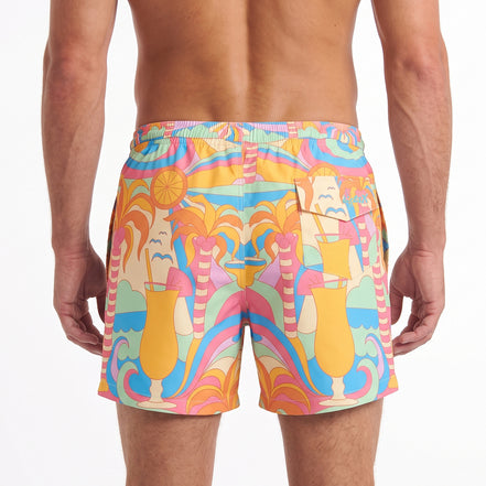 Retro Oasis Swim Trunks Swim Wear Eight-X