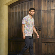 Zari Aureate Artisan Short Sleeve Button Up Shirt Eight-X