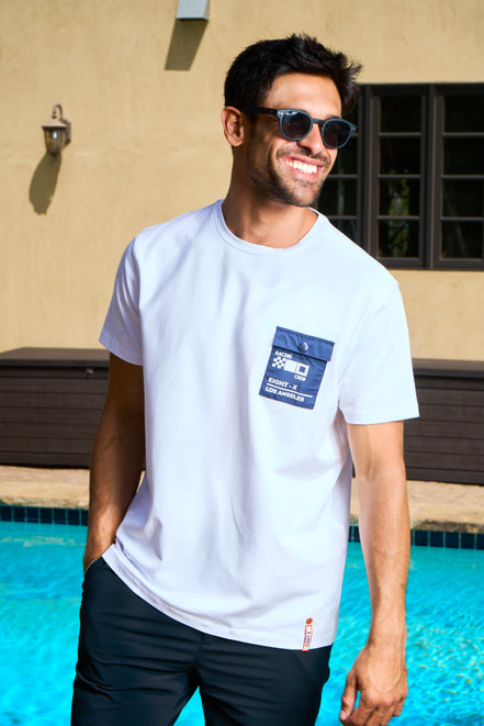 Trackside Graphic T-Shirt – White T-Shirts Eight-X