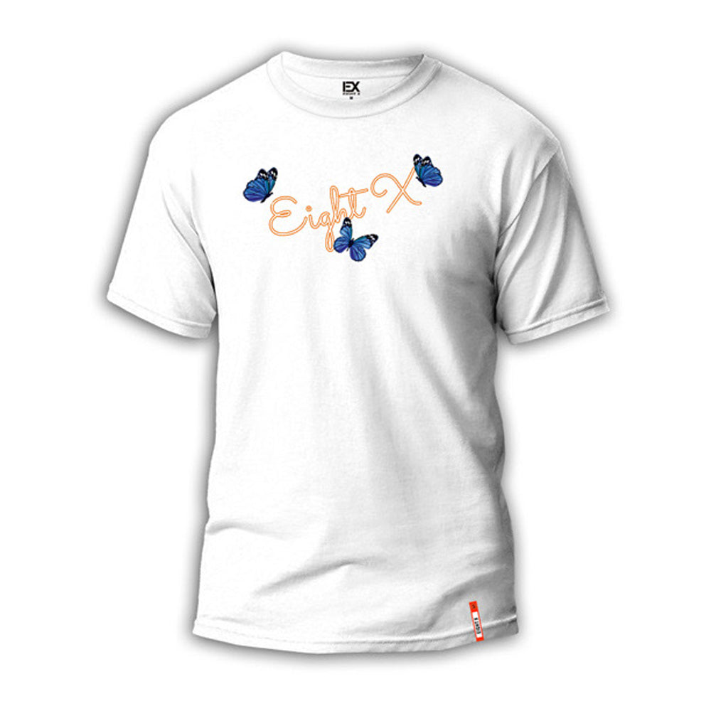 The Meadow 8X Street T-Shirt - White Graphic T-Shirts Eight-X