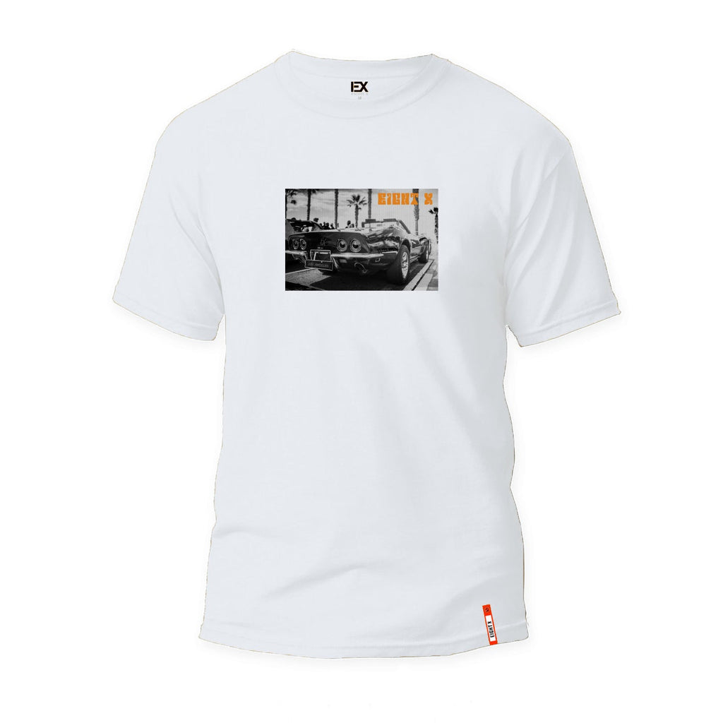 American Muscle Graphic T-Shirt - White Graphic T-Shirts Eight-X